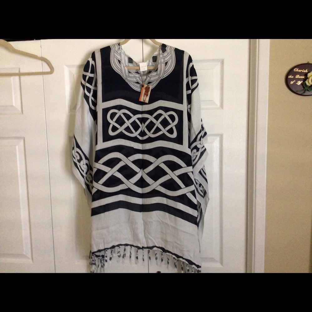 Patio dress or swimsuit cover.
